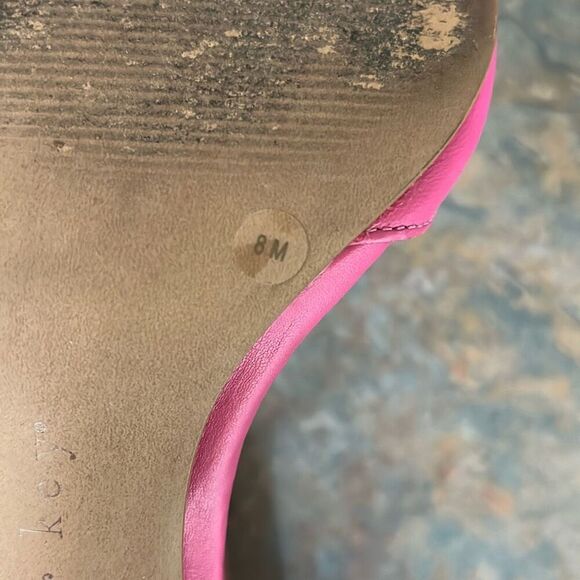 Copper Key Pink Closed Toe Block Heel Ankle Strap Heels Sz 8 - Picture 7 of 7